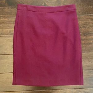 Beautiful burgundy wool pencil skirt
